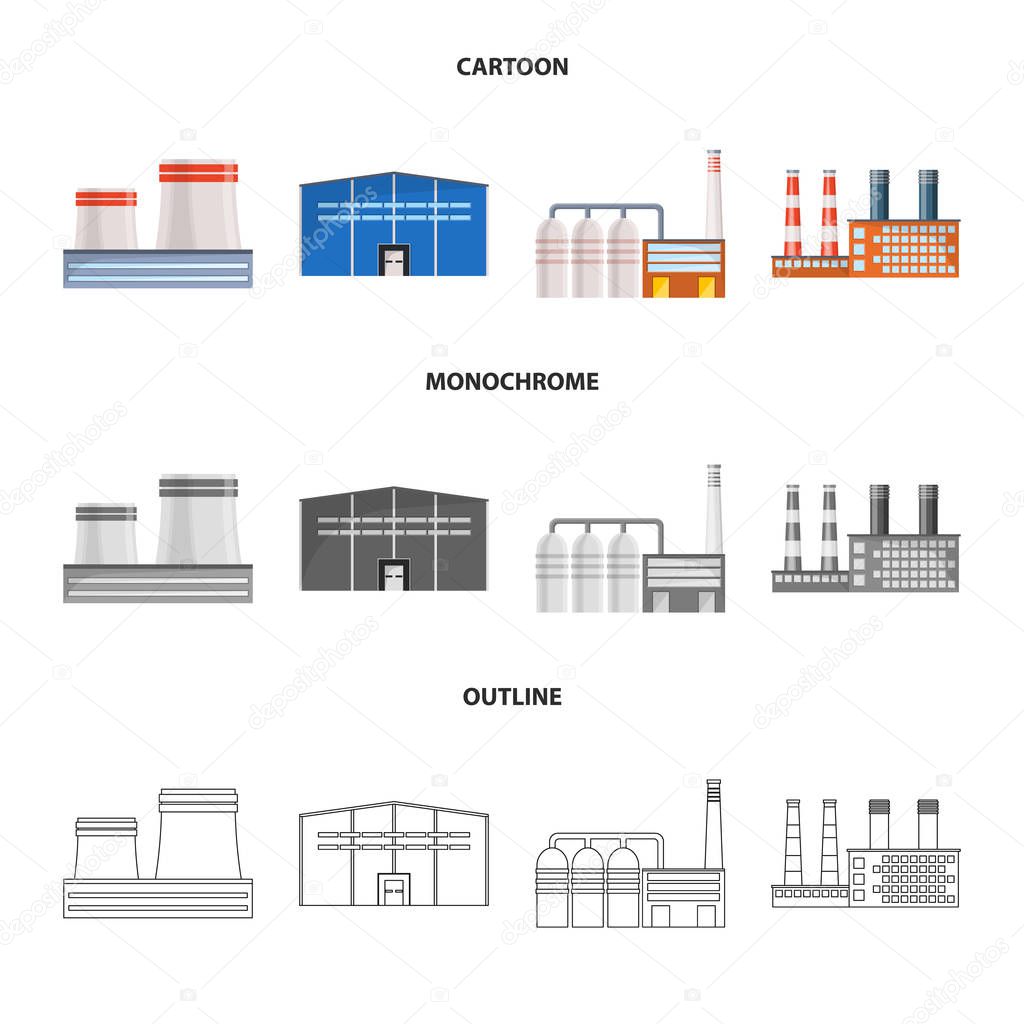 Vector design of production and structure icon. Set of production and technology stock symbol for web.