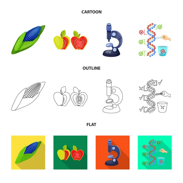 Vector design-teszt és a szintetikus logó. Teszt és a laboratóriumi tőzsdei szimbólum a web gyűjteménye. — Stock Vector