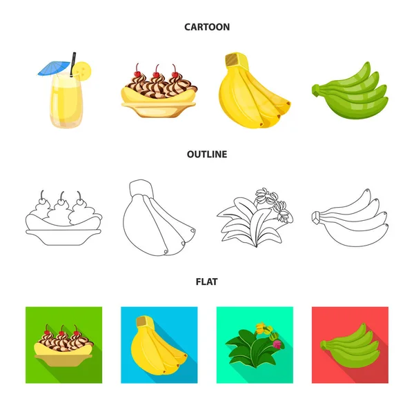Векторная иллюстрация природного и вегетарианского символа. Набор натуральных и пищевых векторных иллюстраций . — стоковый вектор