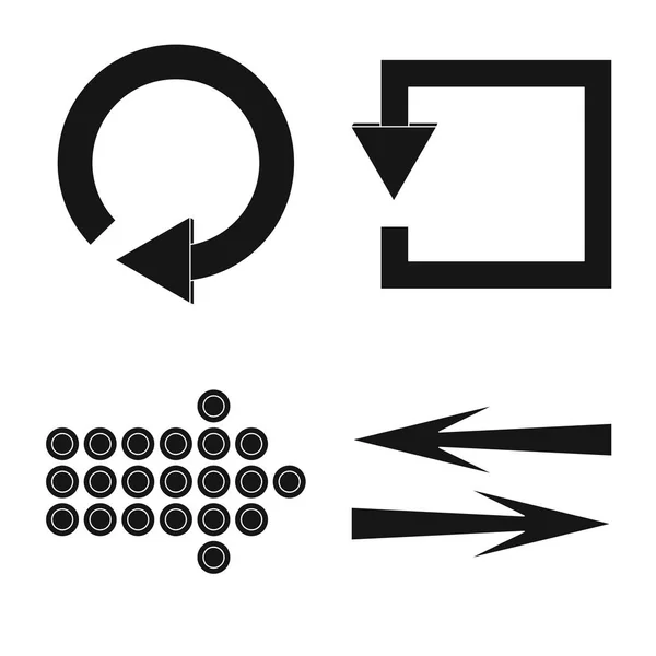 Illustration vectorielle de l'élément et symbole de flèche. Ensemble d'éléments et d'icônes vectorielles de direction pour stock . — Image vectorielle