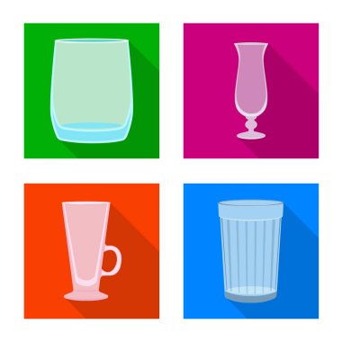 İçecekler ve Restoran logo vektör tasarımı. İçecekler ve kutlama hisse senedi vektör çizim.