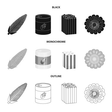 Mısır tarlası ve sebze simgesi yalıtılmış nesne. Mısır tarlası ve vejetaryen hisse senedi simgesi için web topluluğu.