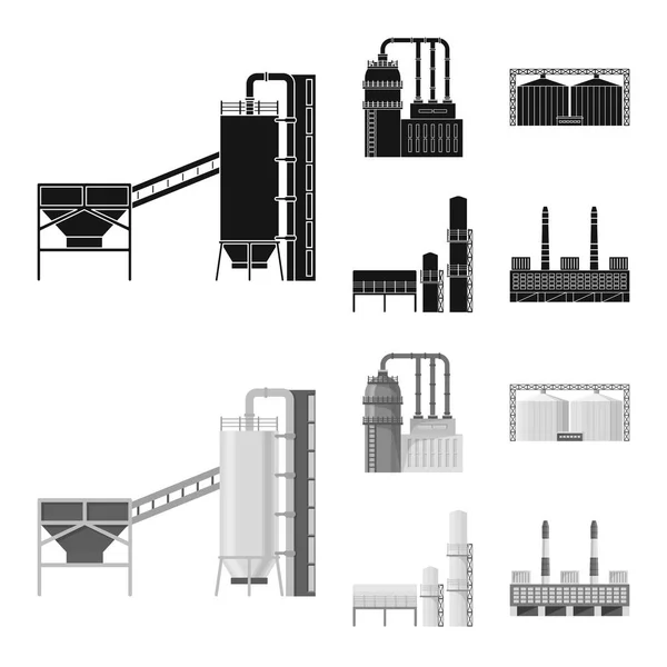 Ilustración vectorial del icono de producción y estructura. Colección de producción y tecnología símbolo de stock para web . — Archivo Imágenes Vectoriales