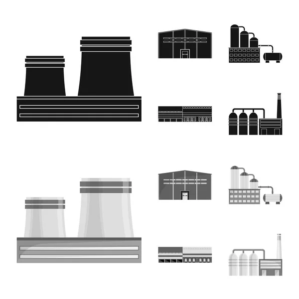 Objeto isolado de produção e símbolo de estrutura. Conjunto de produção e tecnologia ilustração vetor de estoque . — Vetor de Stock