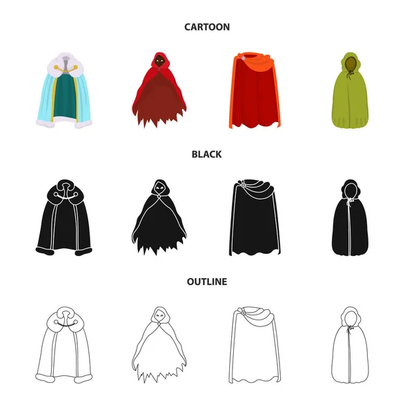 Векторная иллюстрация материала и логотипа одежды. Коллекция материала и векторной иконки одежды для склада . — стоковый вектор