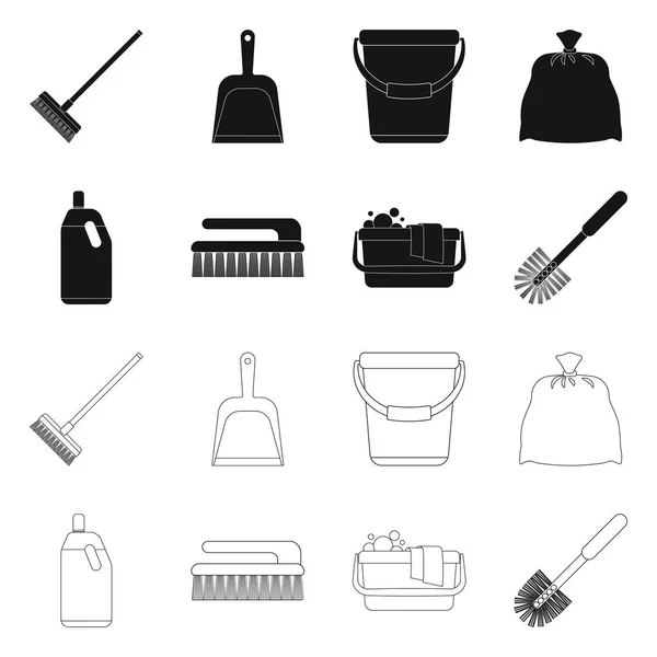Objeto aislado de limpieza y señal de servicio. Colección de limpieza y vector doméstico icono para stock . — Vector de stock
