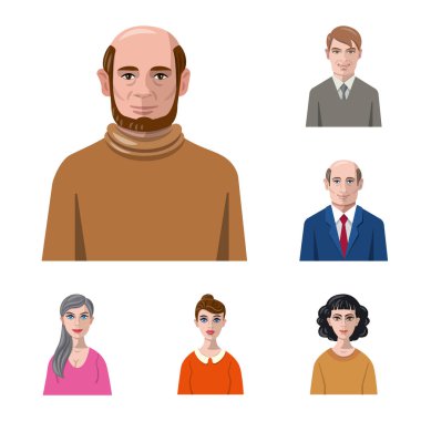 Avatar ve yüz logo vektör tasarımı. Avatar ve profil stok vektör çizim topluluğu.