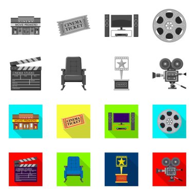 Televizyon ve film simgesi yalıtılmış nesne. Televizyon ve web için hisse senedi simgesi ile ilgilenen.