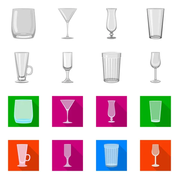 Illustration vectorielle de la forme et symbole de célébration. Ensemble d'icônes vectorielles de forme et de volume pour stock . — Image vectorielle