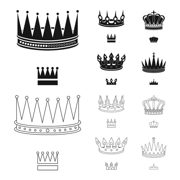 Illustration vectorielle du logo médiéval et noble. Collection d'icône vectorielle médiévale et monarchique pour stock . — Image vectorielle