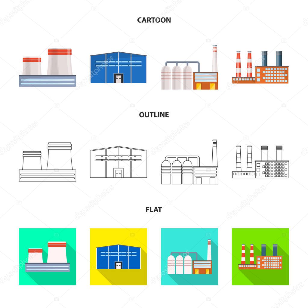 Vector design of production and structure sign. Set of production and technology vector icon for stock.