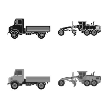 Yapı ve inşaat logo vektör Illustration. Yapı ve makine hisse senedi simgesi için web topluluğu.