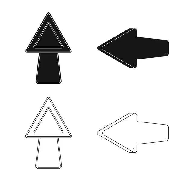 Conception vectorielle de l'élément et du logo de flèche. Ensemble d'illustration vectorielle d'élément et de direction . — Image vectorielle