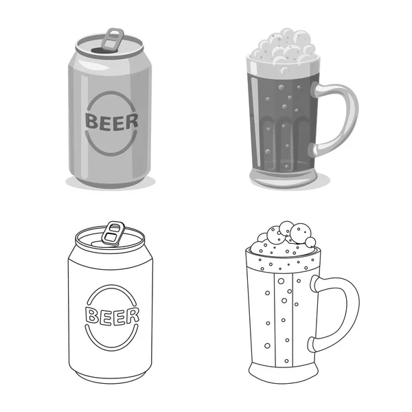 Diseño vectorial del logotipo del pub y la barra. Colección de pub y vector interior icono para stock . — Archivo Imágenes Vectoriales