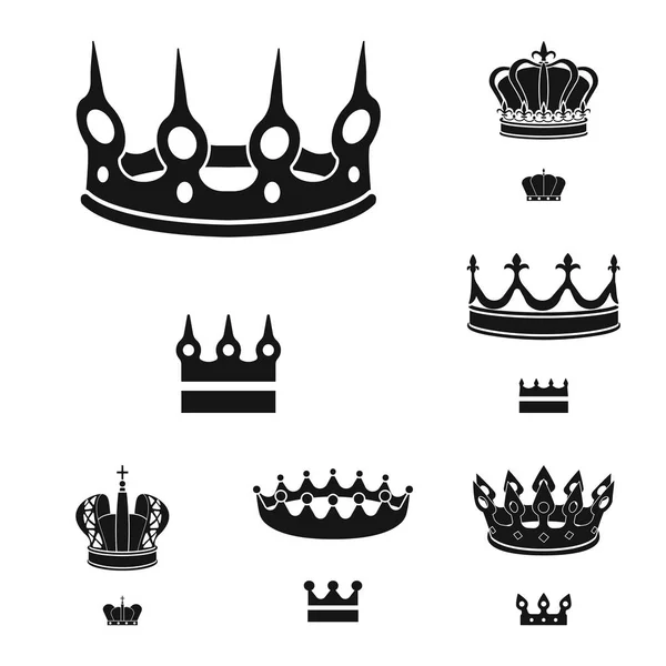 Ізольований об'єкт короля і величний символ. Збірка символів короля і золота в Інтернеті . — стоковий вектор