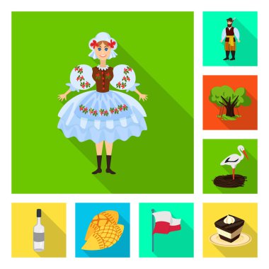 Vektör çizim geleneksel ve tur logosu. Simge stok vektör çizim ve geleneksel dizi.