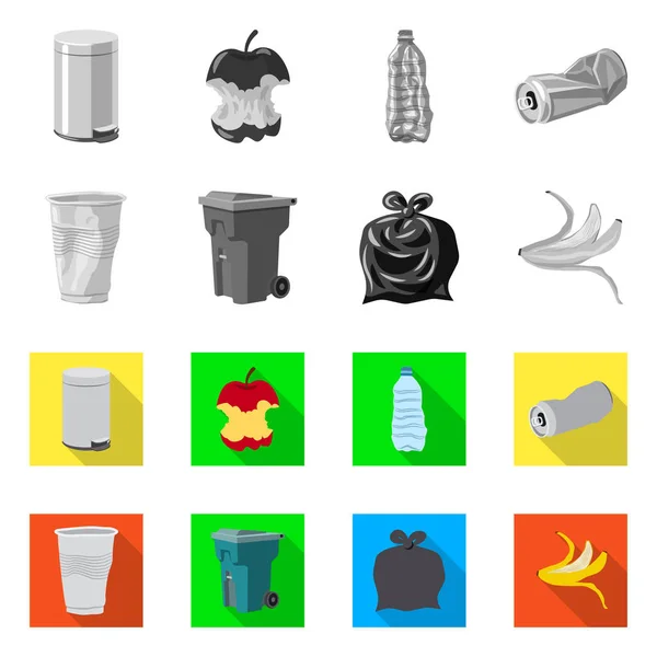 Векторная иллюстрация свалки и логотипа сортировки. Набор векторной иллюстрации дампа и мусора . — стоковый вектор