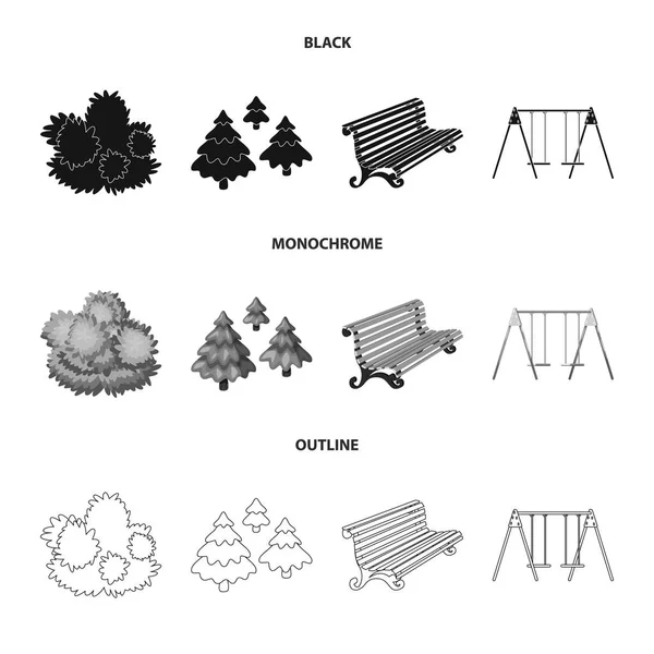 Illustrazione vettoriale del cartello urbano e stradale. Raccolta di illustrazione vettoriale urbano e relax stock . — Vettoriale Stock