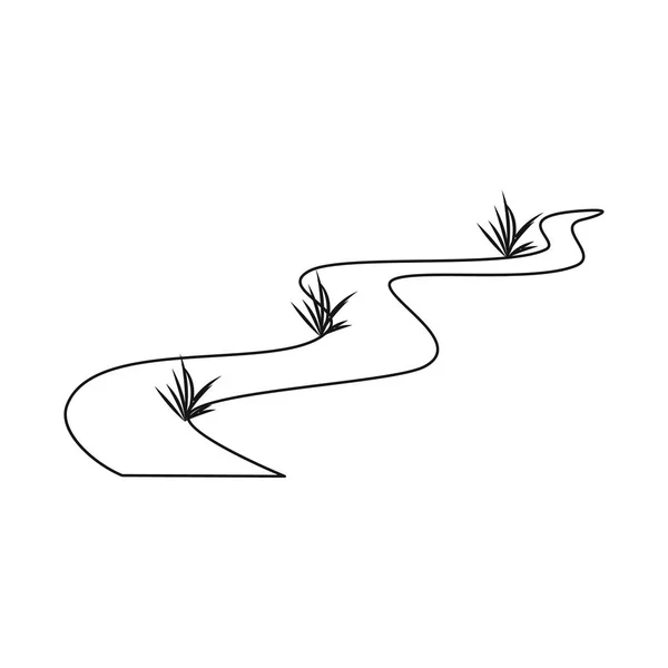 Векторная иллюстрация дорожного знака и указателя пейзажа. Набор значков вектора дороги и пешеходной дорожки для склада . — стоковый вектор