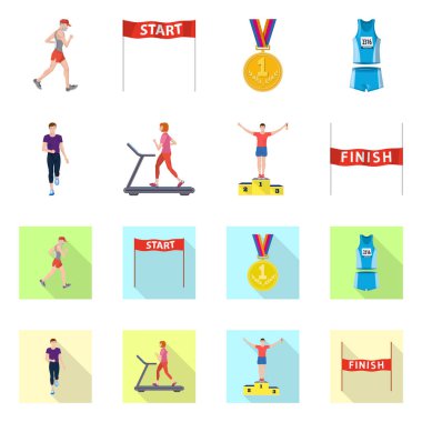 Spor ve kazanan işareti vektör tasarımı. Spor ve fitness hisse senedi simgesi için web topluluğu.