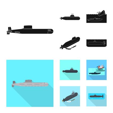 Savaş ve gemi simge vektör Illustration. Savaş ve filo hisse senedi vektör çizim.