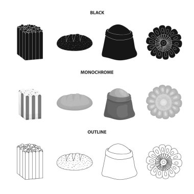Mısır tarlası ve sebze sembolü yalıtılmış nesne. Mısır tarlası ve hisse senedi için vejetaryen vektör simge kümesi.