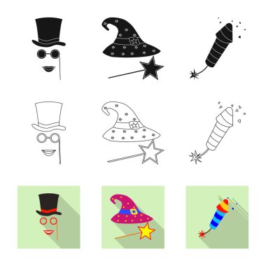 Parti ve Doğum günü simge vektör Illustration. Parti ve kutlama hisse senedi vektör çizim topluluğu.