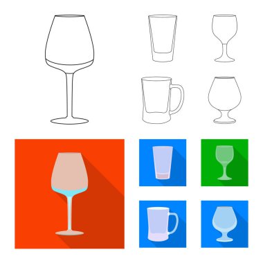 Form ve kutlama logo vektör tasarımı. Web formu ve birim hisse senedi simgesi kümesi.