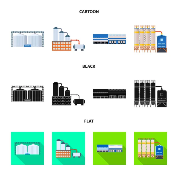 Vector design, a termelés és a szerkezet jele. Termelés és technológia vektor ikon készletek gyűjteménye. — Stock Vector