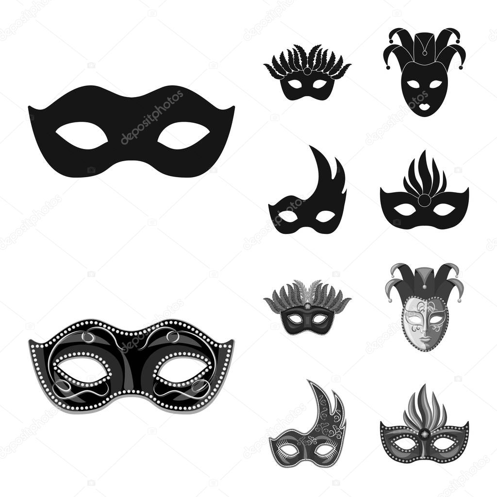 Vector illustration of luxury and celebration logo. Collection of luxury and hide  stock vector illustration.