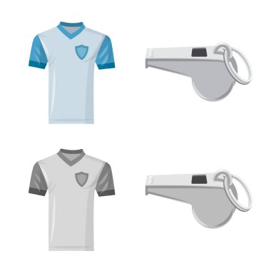 Futbol ve dişli simge vektör tasarımı. Futbol ve turnuva hisse senedi vektör çizim seti.