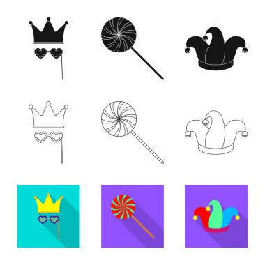 Parti ve Doğum günü sembolü yalıtılmış nesne. Web için kutlama ve parti hisse senedi simgesi kümesi.