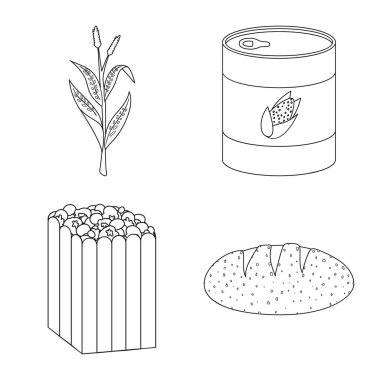 Çiftlik ve kırpma işareti illüstrasyon vektör. Çiftlik ve beslenme hisse senedi simgesi için web topluluğu.