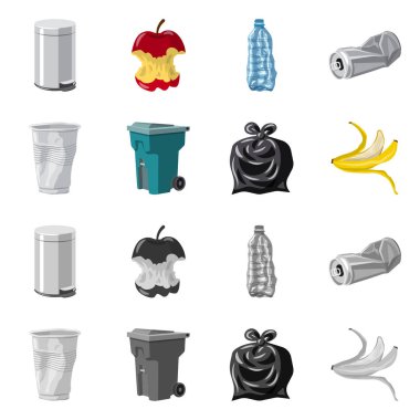 Döküm ve sıralama işareti yalıtılmış nesne. Dizi dökümü ve önemsiz hisse senedi vektör çizim.