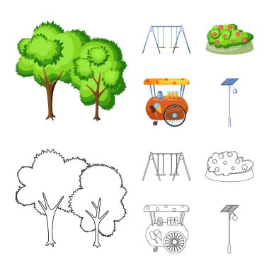 Kentsel ve sokak simge vektör Illustration. Kentsel kümesi ve hisse senedi için gevşeme vektör simgesi.