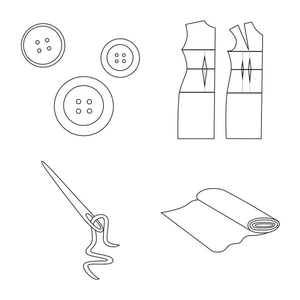 Векторні ілюстрації моди та іконок для пошиття. Збірка символів моди та текстилю для Інтернету . — стоковий вектор