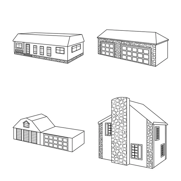 Conception vectorielle de la ville et symbole de construction. Ensemble de symbole de stock de ville et de succession pour le web . — Image vectorielle