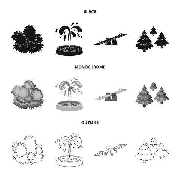 Conception vectorielle de l'icône urbaine et de rue. Ensemble de symbole de stock urbain et de relaxation pour le web . — Image vectorielle