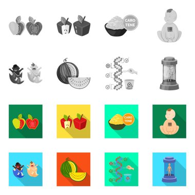 Test ve sentetik simge vektör Illustration. Sınama ve laboratuvar hisse senedi vektör çizim seti.