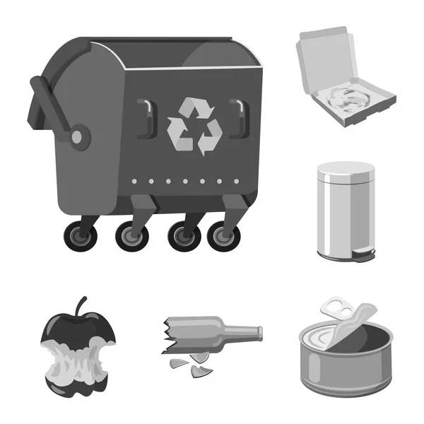 Vectorillustratie van volgorde en recycling van teken. Collectie van volgorde en sortering voorraad vectorillustratie. — Stockvector