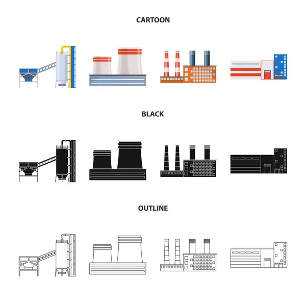 Illustration vectorielle de l'icône de production et structure. Collection de symboles de stock de production et de technologie pour le web . — Image vectorielle