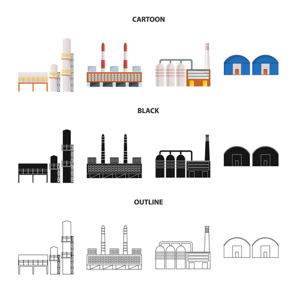 Vector illustration of production and structure icon. Set of production and technology stock vector illustration. — Stock Vector