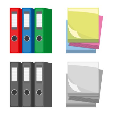 Ofis ve tedarik simge vektör Illustration. Ofis ve okul hisse senedi simgesi için web topluluğu.