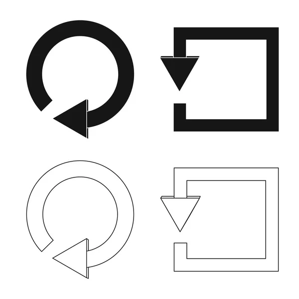 Isoliertes Element und Pfeilsymbol. Sammlung von Element- und Richtungsvektorsymbolen für Aktien. — Stockvektor