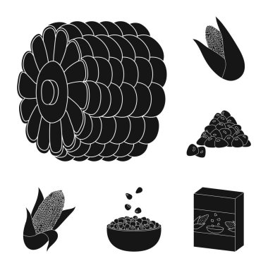 Organik ve vejetaryen sembolü vektör Illustration. Organik kümesi ve web için gıda hisse senedi simgesi.