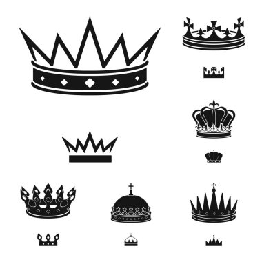 Kral ve görkemli işareti vektör tasarımı. Kral ve altın hisse senedi vektör çizim.