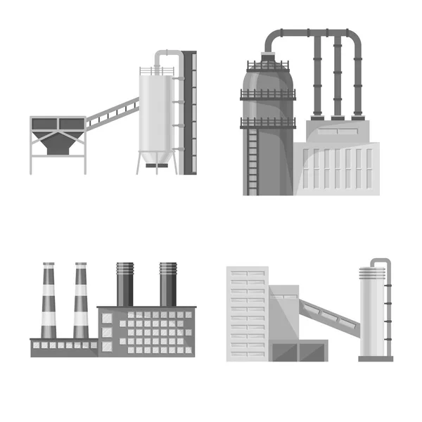 Objeto aislado de producción y símbolo de estructura. Colección de producción y tecnología stock vector ilustración . — Archivo Imágenes Vectoriales