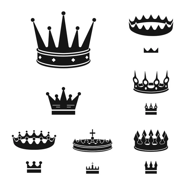 国王和雄伟的标志的矢量插图。收集国王和黄金股票符号为网. — 图库矢量图片