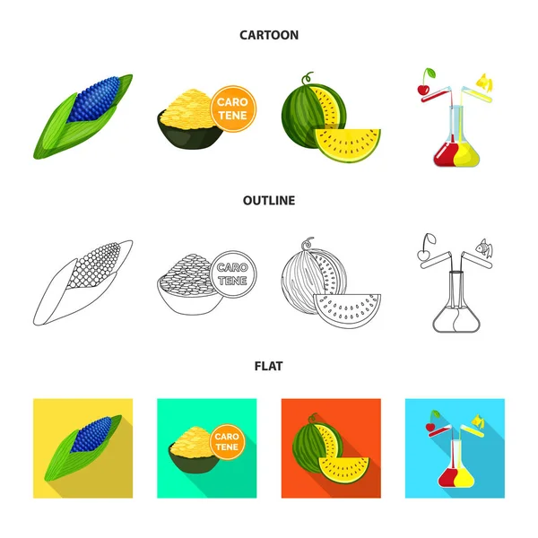 Ilustración vectorial de prueba y logotipo sintético. Colección de icono de prueba y vector de laboratorio para stock . — Archivo Imágenes Vectoriales