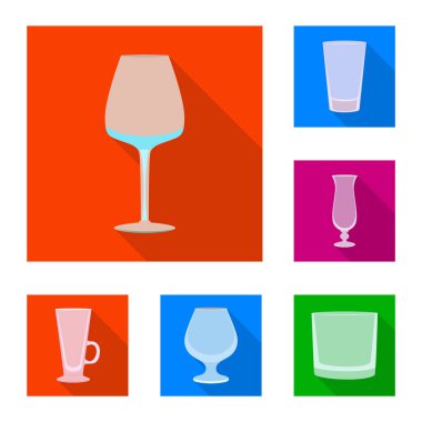 İçecekler ve Restoran logo yalıtılmış nesne. İçecekler ve kutlama hisse senedi vektör çizim.